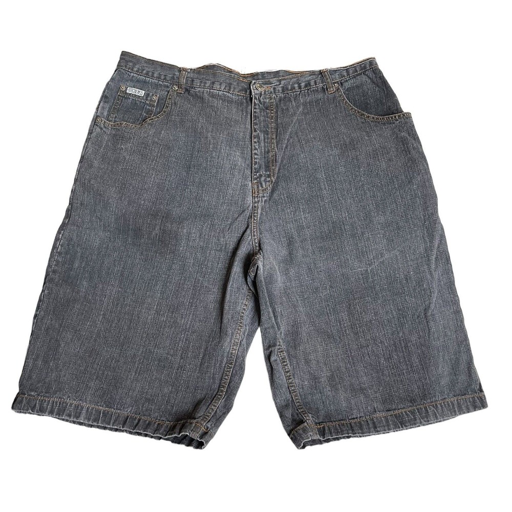 Vintage Joker Jean Shorts Men's 42 Black Baggy Streetwear Hip Hop Denim …